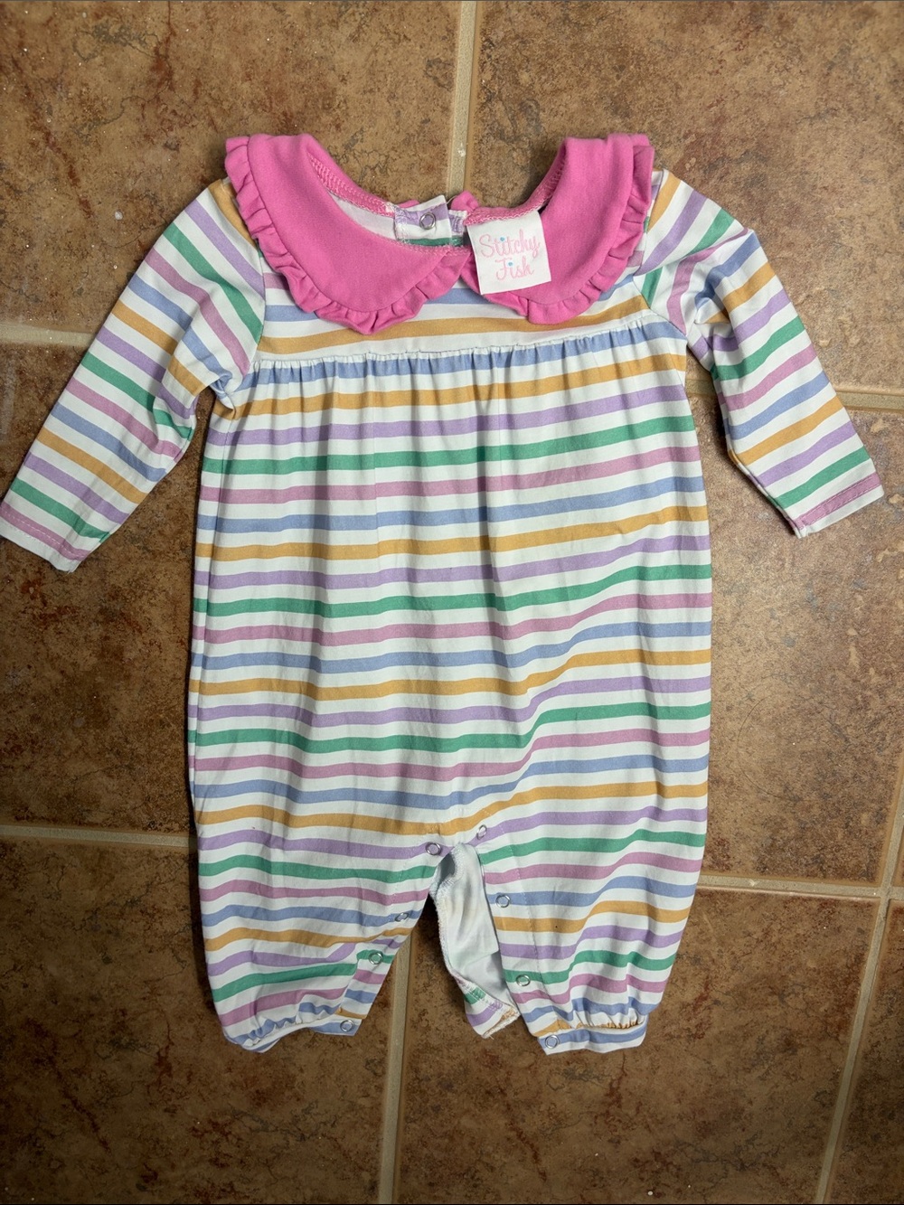Stitchy Fish Girls Romper